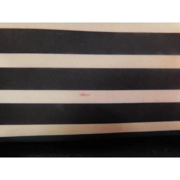 Kate Spade Black White Stripe Nylon Molly Backpack and Striped Wallet - Picture 6 of 15